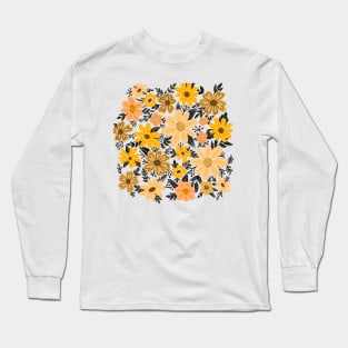 Earthy boho floral Long Sleeve T-Shirt